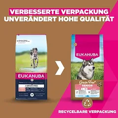 Eukanuba Grain Free Senior Large & Giant su jūrų žuvimi, sausas maistas šunims — 2 nuotrauka