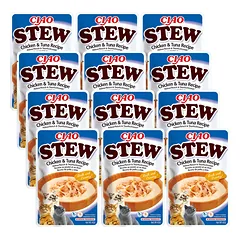 INABA Cat Ciao Stew - Kreminis vištienos ir tuno skonio ėdalas katėms 12x40g 