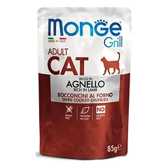 Monge GRILL- Cat Adult LAMB Jelly konservai katėms su ėriena 85g