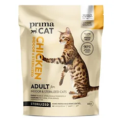 PrimaCat Chicken Sterilized Adult sausas maistas sterilizuotiems suaugusiems katėms su vištiena, 400 g