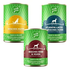 Irish Pure pradinis rinkinys, drėgnas maistas šunims Adult - su jautiena, airiška višta ir Atlanto lašiša