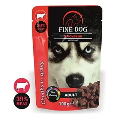 FINE DOG konservas šunims su jautiena 100g 22vnt