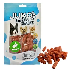 JUKO skanėstas Snacks Rabbit Spiral Stick 2 cm su triušiena