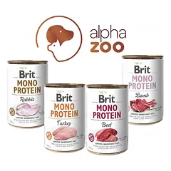 Brit Care Mono vieno baltymo konservų rinkinys šunims 12vnt., 4 skoniai