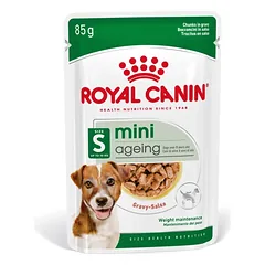 ROYAL CANIN Mini Ageing 12+ 12x85g drėgno ėdalo padaže brandiems vyresniems nei 12 metų amžiaus mažų veislių šunims