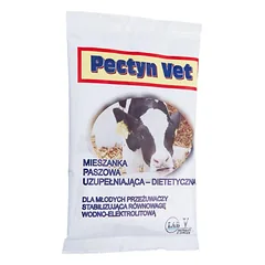 LAB-V Pectyn Vet - Dietinis papildomas pašaras jauniems atrajotojams, skirtas vandens ir elektrolitų balansui stabilizuoti 100g nuotrauka