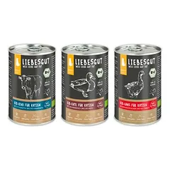 Liebesgut drėgnas maistas katėms, Friss-dich-satt rinkinys Adult 18 x 400 g
