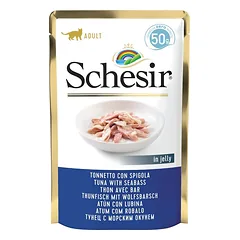 SCHESIR tunas su jūros ešeriu papildomas maistas katėms 50 g
