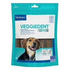 Virbac VeggieDent Fresh skanėstai šunų dantų higienai, iki 5 kg — 4 nuotrauka