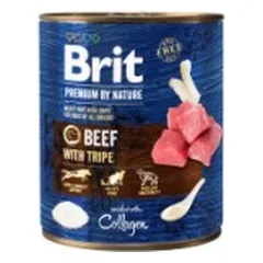 Brit Premium by Nature konservuotas pašaras šunims Beef with Tripes 400 g