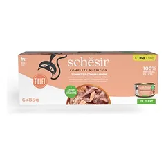 Schesir Complete Nutrition Filet drebučiuose, drėgnas maistas katėms, ekonominė pakuotė 24 x 85 g — 4 nuotrauka
