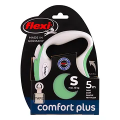 FLEXI pavadėlis šuniui Comfort Plus S juostinis 5m, šviesiai žalias — 2 nuotrauka