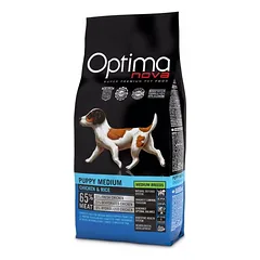 Optima Nova Dog Puppy Medium Chicken & Rice sausas pašaras šunims