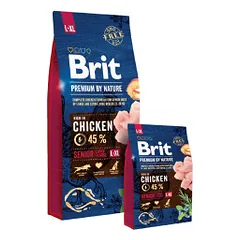 Brit Premium by Nature Senior L+XL sausas pašaras šunims