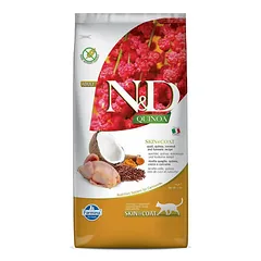 Farmina N&D Cat Quinoa Skin & Coat su putpelėmis, sausas maistas katėms 5 kg — 2 nuotrauka