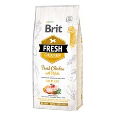 Brit Fresh Chicken with Potato Adult sausas maistas suaugusiems šunims su vištiena