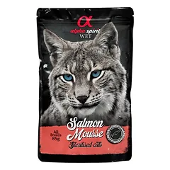 ALPHA SPIRIT WET putėsiai katėms su lašiša 85g 6vnt
