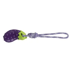 Trixie Žaislas šuniui Baklažanas ant virvės, TPR, 13 cm/34 cm