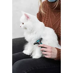 Trixie Carding Groomer šukos apatiniam kailiui šunims ir katėms prižiūrėti, 7×15 cm — 4 nuotrauka