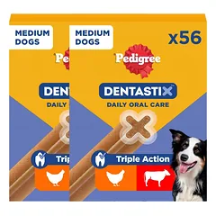 PEDIGREE DentaStix (vidutinių veislių šunims) dantų priežiūros skanėstas šunims 112 vnt. 2 x 8x180 g
