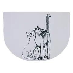 TRIXIE Pussy Cat Kilimėlis dubenėliams, 40x30 cm, baltas (pak.6)