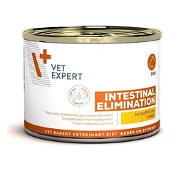 VET EXPERT Veterinary Diet Dog Intestinal Elimination Low Fat 200g kalakut, lengvai virškinama drėgna maistas šunims su virškinimo sutrikimais