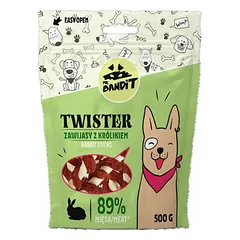 Mr.Bandit Twister triušienos lazdelės, skanėstai šunims 500 g