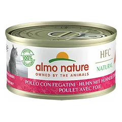 Almo Nature HFC Natural vištiena ir kepenys, drėgnas maistas katėms 70 g