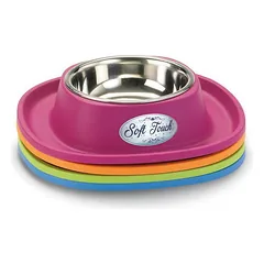 Record metalinė dubenėliui su guminiu padėklu soft touch, 28×5,5 cm, 2,4 l, įvairių spalvų — 4 nuotrauka