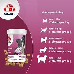 8in1 Vitality alaus mielių tabletės, papildas šunims — 5 nuotrauka