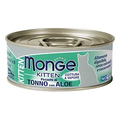Monge Jelly Kitten Tuna & Aloe konservai kačiukams drebučiuose