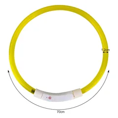 LED antkaklis augintiniams, reguliuojamas, 20-70 cm — 3 nuotrauka