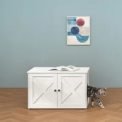 Kačių namelis su išimama pertvara, 80 x 53 x 50 cm — 2 nuotrauka