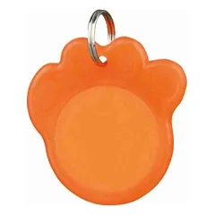 pakabukas, atspind. šviesą, 3.5 cm, oranžinis fosforescuojantis su adreso lauku