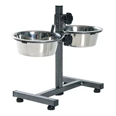 Trixie Dog Bar stovas su 2 nerūdijančio plieno dubenėliais, 2×1.8 l / ø 20 cm, h 40 cm