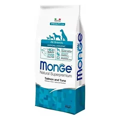 Monge Hypoallergenic adult sausas pašaras suaugusiems šunims su lašiša ir tunu 12kg