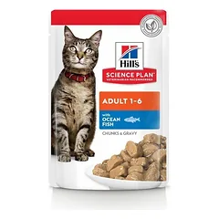 Hills Science Plan Cat Adult 1-6 With Ocean Fish konservai suaugusioms katėms su vandenyno žuvimis, 12 x 85 g