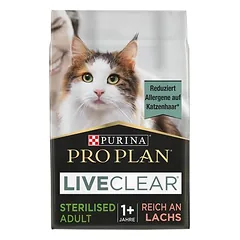 PURINA PRO PLAN LiveClear Sterilised Adult su lašiša, sausas maistas katėms