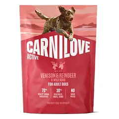 Carnilove Active sausas pašaras suaugusiems visų veislių šunims šerniena & elniena ir ivairi mėsa 1.5 kg