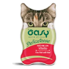 Oasy Delicatesse paštetas su veršiena suaugusioms katėms