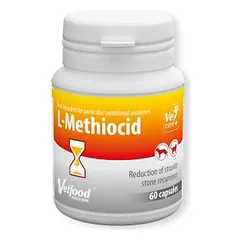 Vetfood L-Methiocid papildai šunims ir katėms, sveikiems šlapimo takams palaikyti, 60 kapsulių