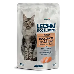 Lechat Exc. Pouch konservai suaug. katėms su lašiša 100g (pak.24)