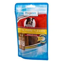 BOGADENT Dental Fibre Flexies kramtomasis užkandis vidutinių veislių šunims, dantų priežiūrai 70 g