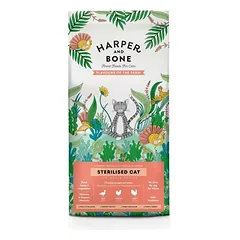 Harper and Bone Flavours Farm sausas maistas sterilizuotoms katėms su paukštiena, 1,5 kg