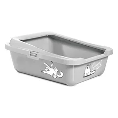 Karlie Simons Cat Katzentoilette mit Rand grau