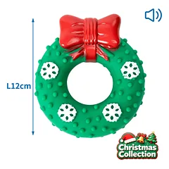 Nobleza žaislas šuniui, vinilinis ratas su snaigėmis, xmas,12x4cm — 5 nuotrauka