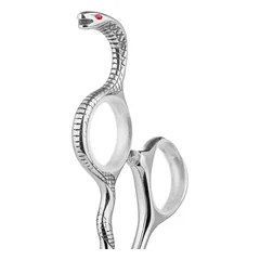 Yento Cobra Curved žirklės - profesionalios lenktos žirklės, rankomis kalamos su kobalto priedu, dekoratyvi rankena, 8" — 2 nuotrauka