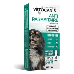 Vetocanis Repellent Floh- und Zeckenschutz Spot-On Hund S (2 - 10 kg)