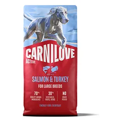 CARNILOVE ACTIVE Dog Salmon & Turkey Large Breeds sausas pašaras šunims 12 kg