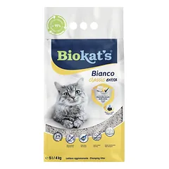 Biokat’s Bianco Extra baltas kačių kraikas su aktyvuota anglimi ir dideliu absorbavimu, 5 L